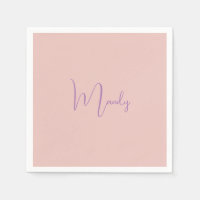 Calligraphy Elegant Rose Gold Plain Simple Name