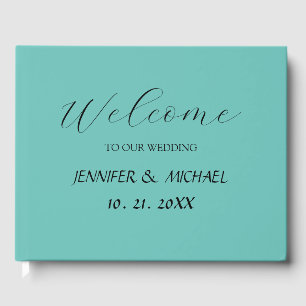 Calligraphy Elegant Welcome Wedding Guest Book
