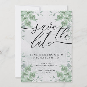 Calligraphy Eucalyptus Greenery special day Save The Date