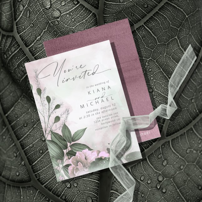 Calligraphy Floral Mauve ID771 (Creator Uploaded)