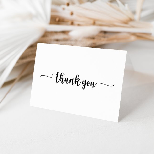 Calligraphy Folded Wedding Thank You Card (Creator Uploaded)