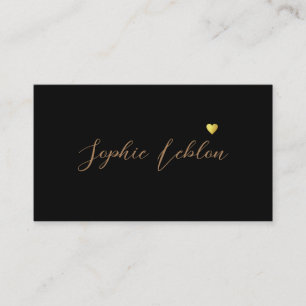 Calligraphy Font Name Romantic Black Calling Card