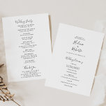 Calligraphy Formal Wedding Program<br><div class="desc">This calligraphy formal wedding is perfect to compliment a classic wedding. The design features an elegant calligraphy font to embellish your event.</div>
