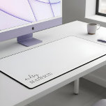 Calligraphy Girly Luxury White Desk Mat<br><div class="desc">Transform your workspace with a personalised desk mat that combines elegance and function. Featuring your name in a luxurious blend of calligraphy and serif font, this desk mat brings a refined, feminine touch to any setting. Ideal for business, school, or even your bedroom, it protects your desk while adding a...</div>