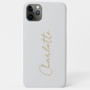 Calligraphy Gold Colour Grey Custom Personal Edit Case-Mate iPhone Case