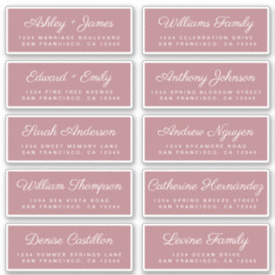 Calligraphy Guest Address Labels ORDER 6” or 8”!