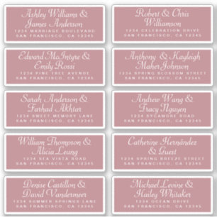 Calligraphy Guest Address Labels ORDER 6” or 8”!