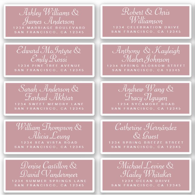 Calligraphy Guest Address Labels ORDER 6” or 8”! (Front)