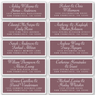 Calligraphy Guest Address Labels ORDER 6” or 8”!