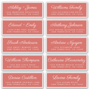 Calligraphy Guest Address Labels ORDER 6” or 8”!