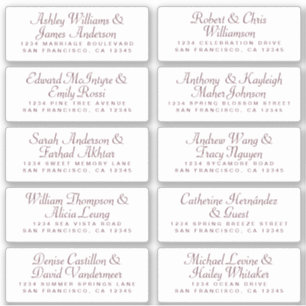 Calligraphy Guest Address Labels ORDER 6” or 8”!