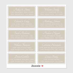 Calligraphy Guest Address Labels ORDER ON 8" or 6"