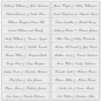Calligraphy Guest Names Labels Transparent