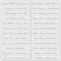 Calligraphy Guest Names Labels Transparent