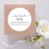 Calligraphy Handmade Monogram or Add Logo Business