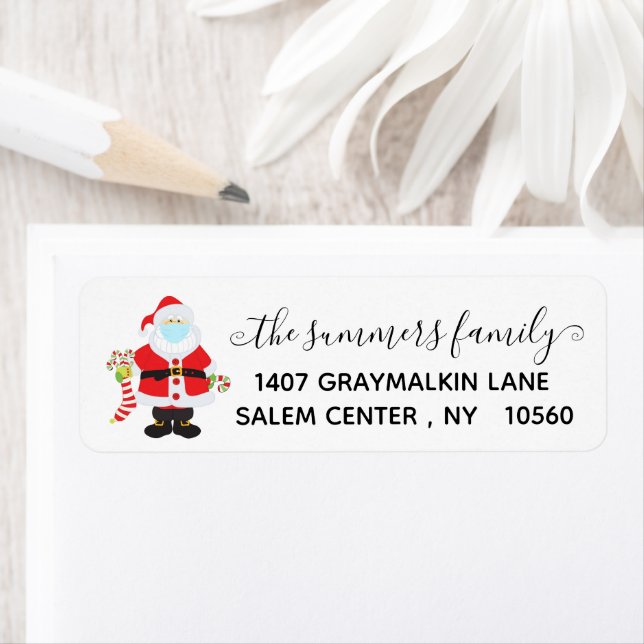 Calligraphy Handwritten 2020 Christmas Santa Covid (Insitu)