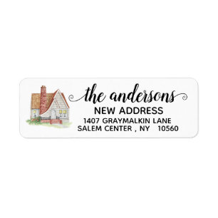 Calligraphy Handwritten Moved New Address House