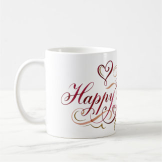 Calligraphy Happy Valentine's D Coffee Mug