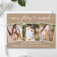 Calligraphy Heart Getting Married 3 Photo Kraft
