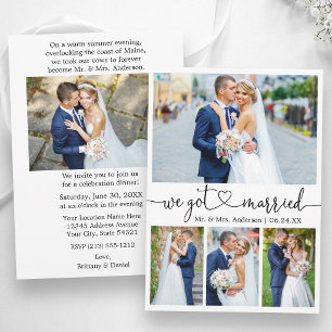 Calligraphy Heart Wedding After Party 5 Photo Announcement