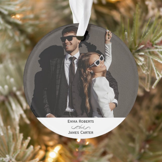 Calligraphy Heart Wedding Ornament (Tree)