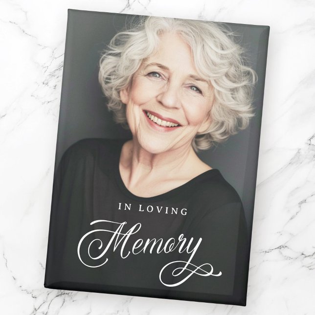 Calligraphy in loving memory memorial photo magnet (Calligraphy in loving memory memorial photo magnet)