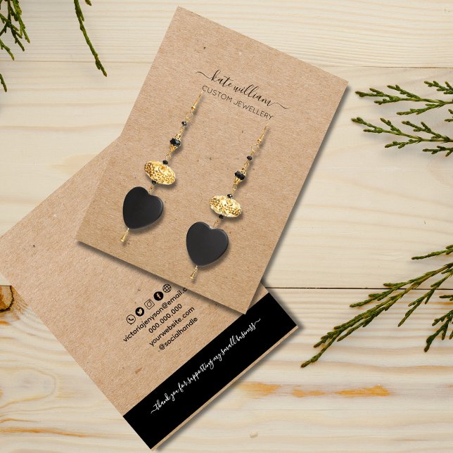 Calligraphy Kraft Earring Display Card (Creator Uploaded)