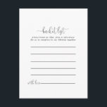 Calligraphy Love Fancy Script Bucket List Cards<br><div class="desc">These calligraphy love fancy script bucket list cards are the perfect activity for a modern wedding reception or bridal shower. The simple and elegant design features classic and fancy script typography in black and white. Bucket List sign is sold separately.</div>