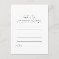 Calligraphy Love Fancy Script Bucket List Cards