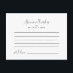 Calligraphy Love Fancy Script Wedding Advice Card<br><div class="desc">This calligraphy love fancy script wedding advice card is perfect for a modern wedding. The simple and elegant design features classic and fancy script typography in black and white. These cards are perfect for a wedding, bridal shower, baby shower, graduation party & more. Personalise the cards with the names of...</div>