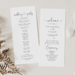 Calligraphy Love Fancy Script Wedding Program Programme<br><div class="desc">This calligraphy love fancy script wedding program is perfect for a modern wedding. The simple and elegant design features classic and fancy script typography in grey and white.</div>