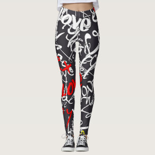 Calligraphy Love Yoga Leggings
