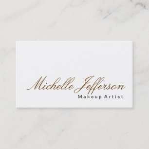 Calligraphy Makeup Artist Profession Business Card
