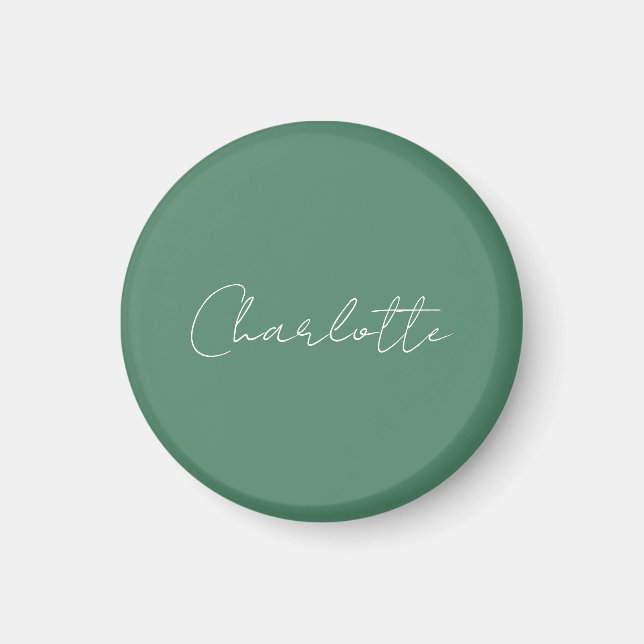 Calligraphy Minimalist Chic Custom Personal Edit Magnet (Front)