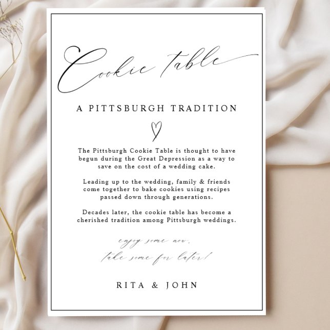 Calligraphy Minimalist Cookie Table Wedding Sign (Creator Uploaded)