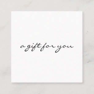 Calligraphy Minimalist Gift Certificate