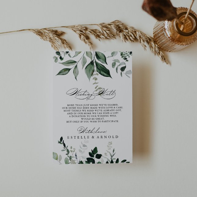 Calligraphy Minimalist Wedding Wishing Well   Enclosure Card (Creator Uploaded)