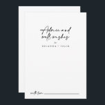 Calligraphy Modern Elegant Wedding Well Wishes  Advice Card<br><div class="desc">This calligraphy modern elegant wedding well wishes advice card is perfect for a rustic wedding. The simple and elegant design features classic and fancy script typography in black and white. These cards are perfect for a wedding, bridal shower, baby shower, graduation party & more. Personalise the cards with the names...</div>
