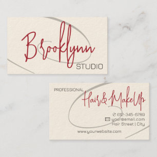 Calligraphy Modern Professional Hair Studio Twirl Business Card