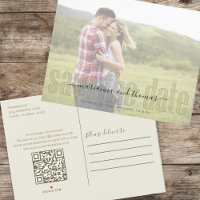 Calligraphy Modern Vellum Elegant Photo QR Code