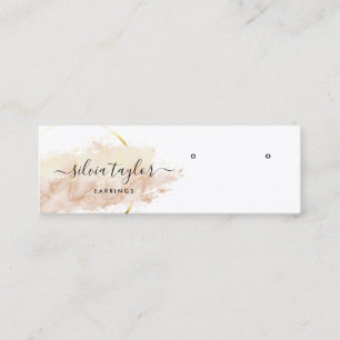 Calligraphy modern watercolor Earring display card