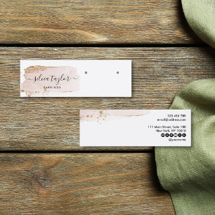 Calligraphy modern watercolor Earring display card