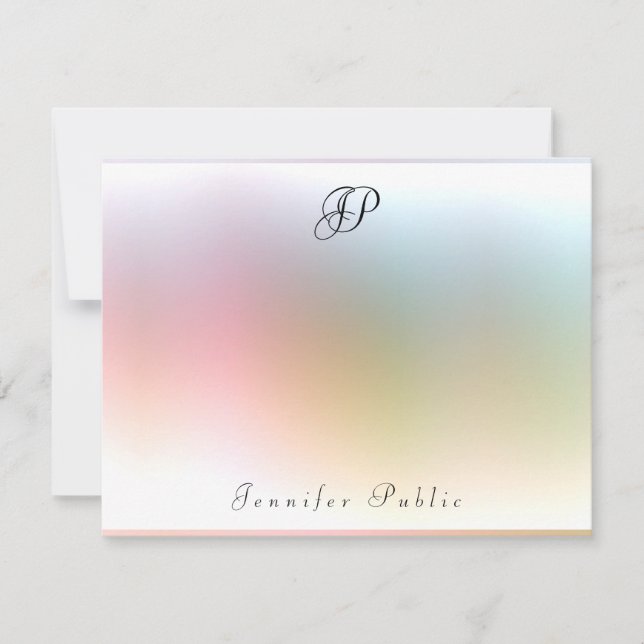 Calligraphy Monogram Colourful Template Elegant (Front)