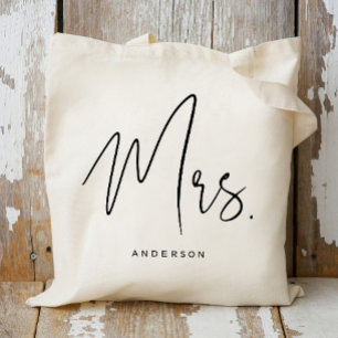 Calligraphy Mrs. Bride to Be Tote Bag