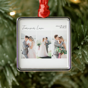 Calligraphy Multi Photo Wedding  Metal Tree Decoration
