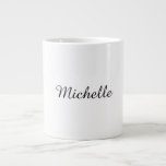 Calligraphy Name Creative Trendy White  Large Coffee Mug<br><div class="desc">This template can be customised to meet all professional occupations.</div>