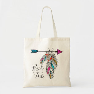 Calligraphy Native Bride Tribe Arrow Tote Bag