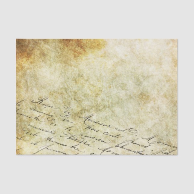 Calligraphy on a Gold and Bronze Background Tissue Paper (Front)