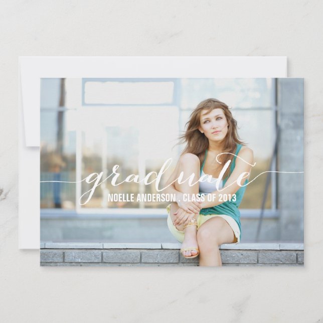 CALLIGRAPHY OVERLAY | GRADUATION INVITATION (Front)