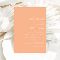 Calligraphy Peach Fuzz Wedding
